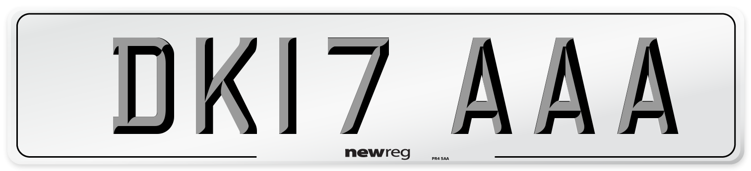 DK17 AAA Number Plate from New Reg